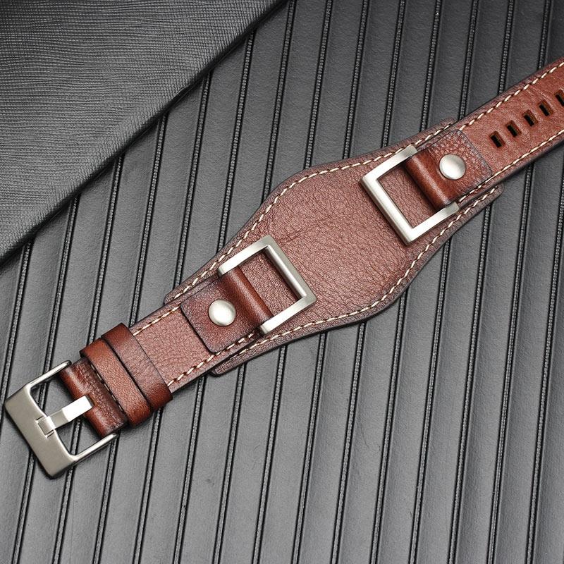 

Fossil JR1157 Ремінець для годинника Натуральна шкіра 24 мм Чоловічий ремінець для годинника Висока якість Вінтажний браслет Ретро стиль Коричневий Чорний 24mm