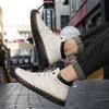 38-48 Men Leather Casual  Shoes Design Sneakers Man Breathable Leather Shoes Men Ankle Boots