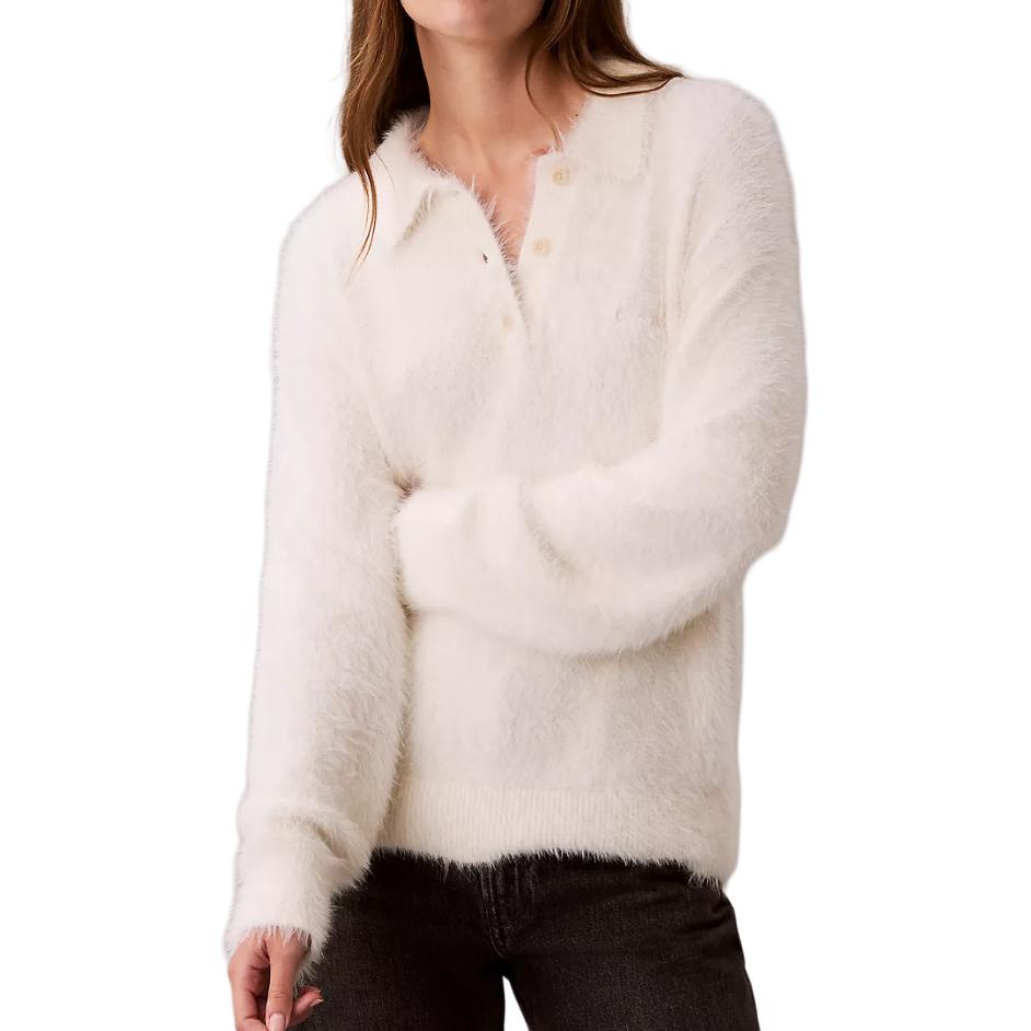 Calvin Klein Мягкий свитер с высоким воротником свободного кроя однотонный со спущенным плечом женский свитер 44E370G-YAS XS 19060₽