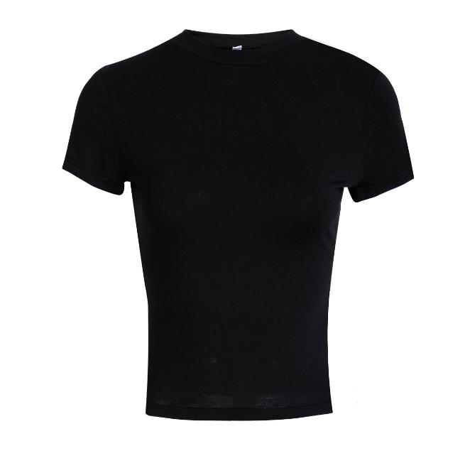 

Повседневная женская футболка с коротким рукавом, эластичная универсальная футболка с круглым вырезом, Новое поступление на лето, 2024, облегающие стильные топы для девочек XL