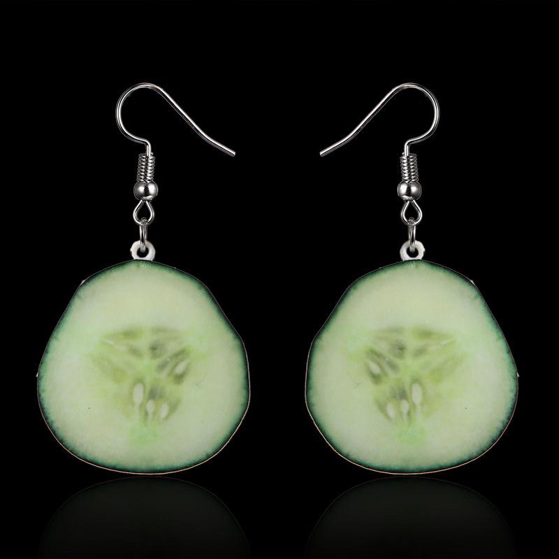 Nové kreativní náušnice s ovocem Náušnice ananas vodní meloun Vynikající módní univerzální náušnice