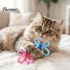 Interactive Toys for Multi Cat Households Mesh Tube Toy, Butterfly Shape Chew Toy with Bells Safe Polyester Play And Plush Balls, Flexible Indoor Cats