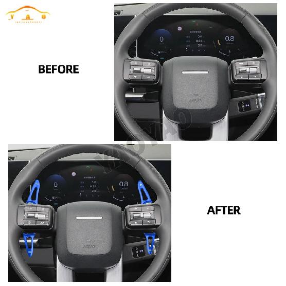2pcs Car Steering Wheel Paddle Shifter Gear Shift Extension For Hyundai Santa Fe SantaFe HEV MX5 2023 2024