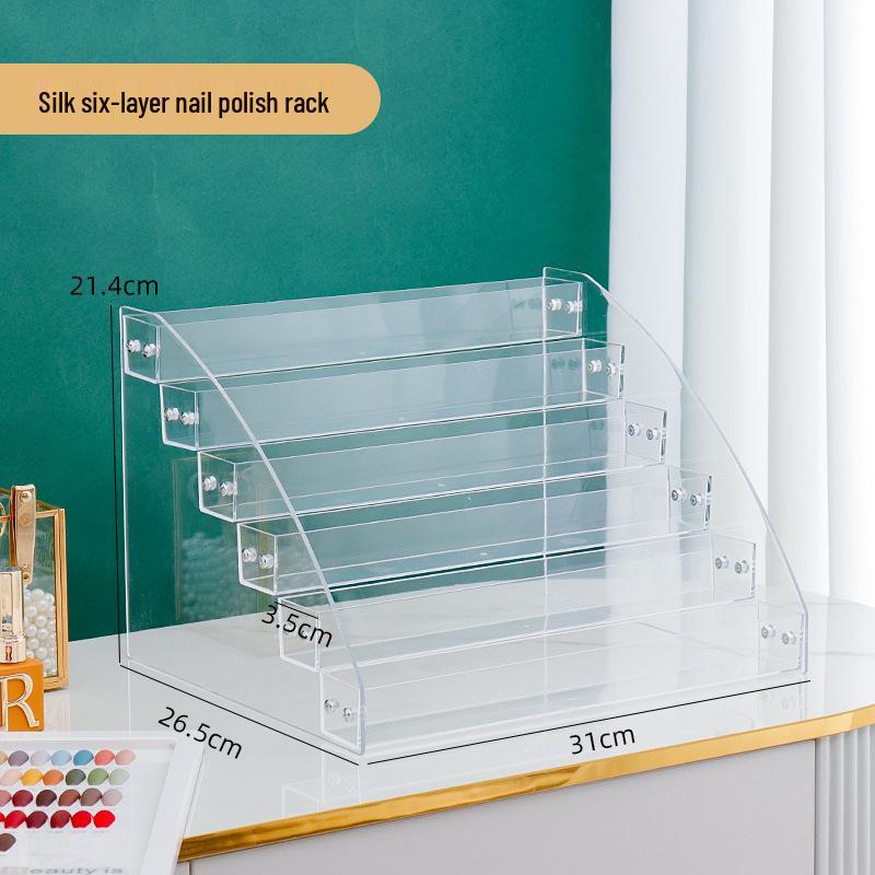Transparent Multi-Layer Cosmetic Organizer for Nail Polish and Eyeshadow Palettes