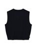 Covernat Woman Cable Knit Vest Navy