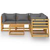 Maison Exclusive - Salon de jardin 6 pcs avec coussin Bois d'acacia solide