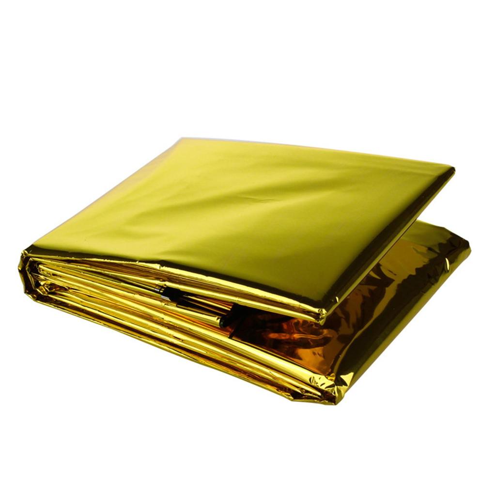 Emergency Blanket Windproof Waterproof Foil Thermal Blanket for Camping Hiking Marathon