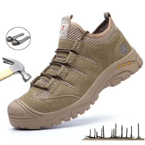 Men s High Top Safety Boots Steel Toe Training Shoes Puncture Resistant Industrial Construction Labor Shoes 43