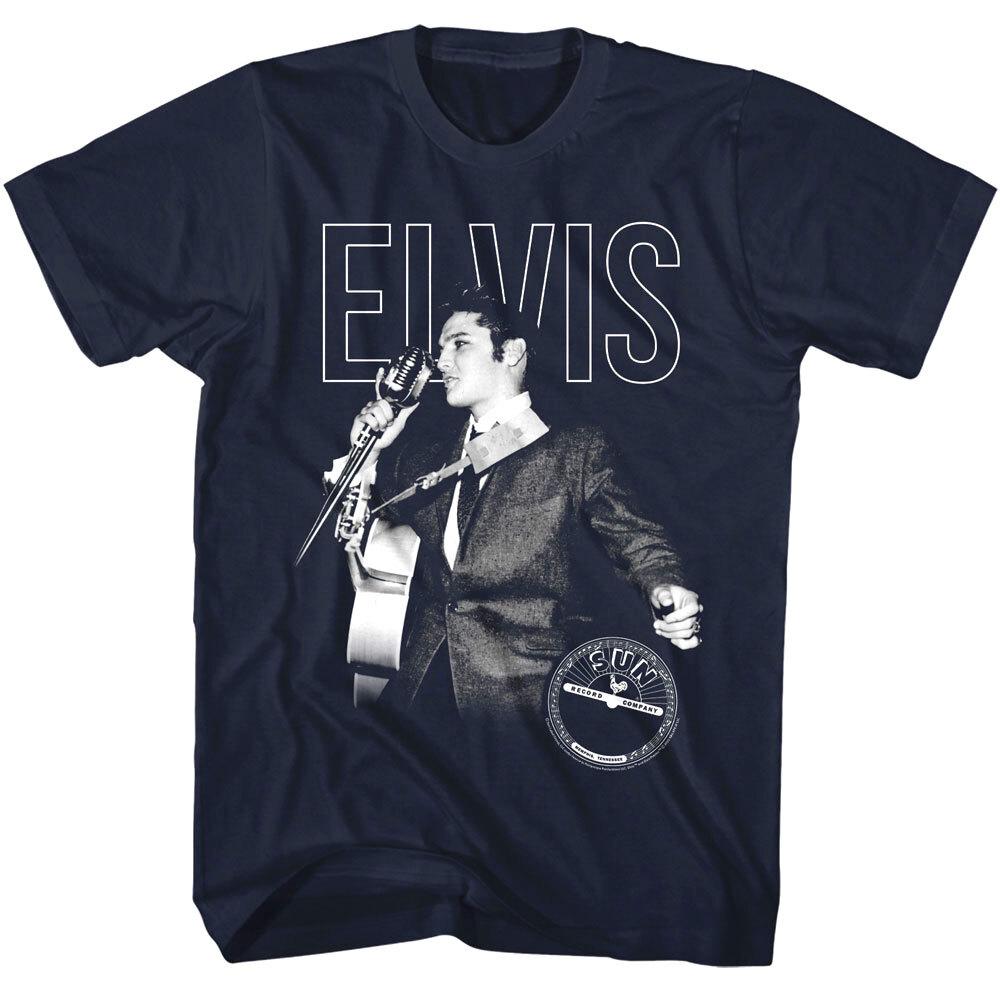 Elvis Presley on the Mic Men T Shirt S