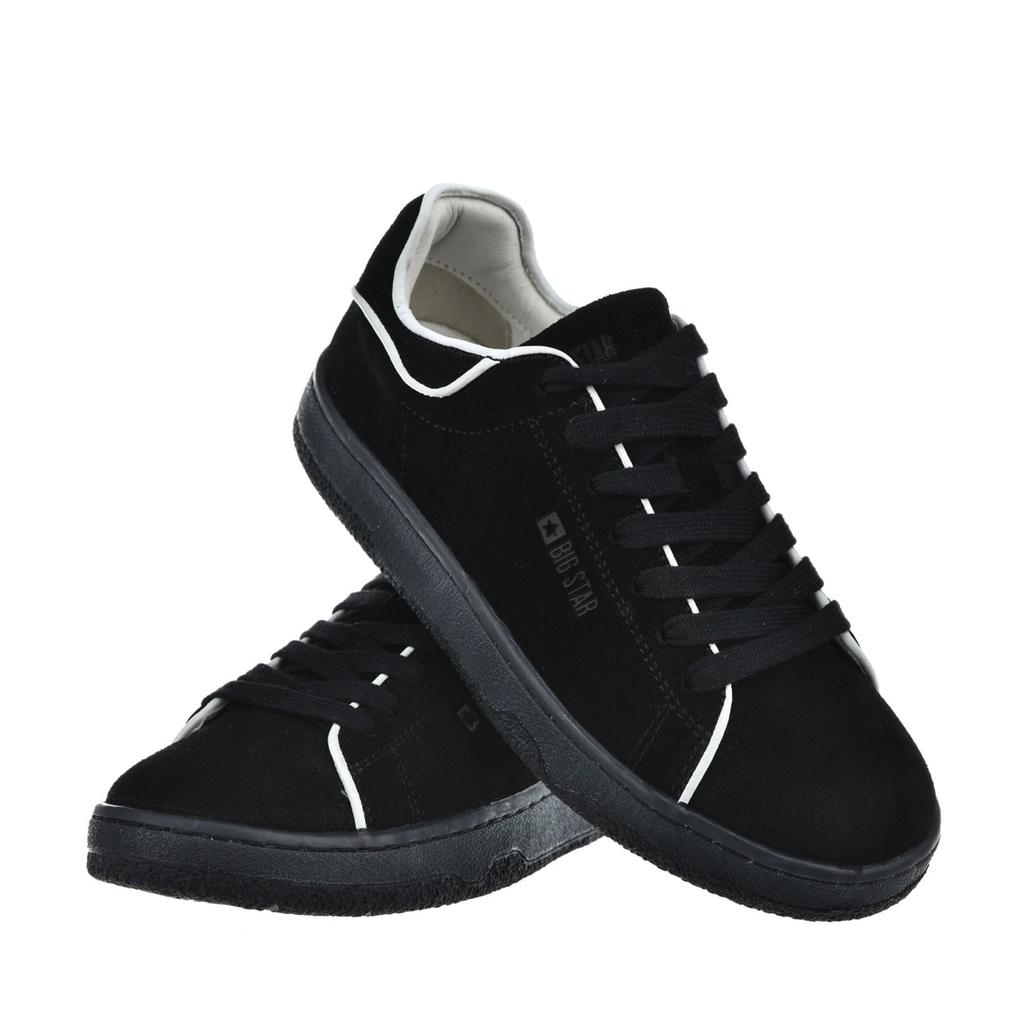 Big Star NN274513 Women's Shoes Black Suede Classic Sneakers