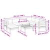 8 piece garden sofa set with cushions solid Douglas fir wood
