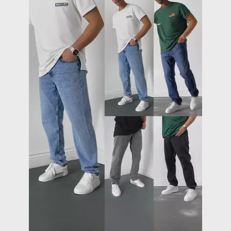 

Men s Loose Casual Fashion Denim Trousers