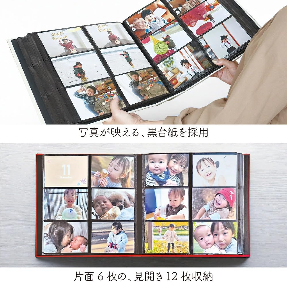 Nakabayashi Large Capacity 6-Pocket Photo Album, Holds 960 L-size Photos, Therapy Color, 2 Columns x 3 Rows, TCPK-6L-960-CB/EC, Calm Blue. (Photo Albu