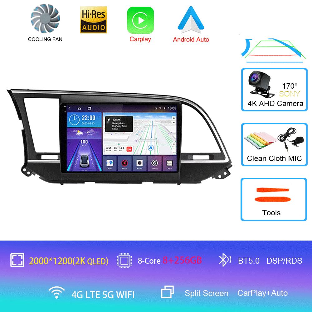 Android 14 Car Radio for Hyundai Elantra 6 2016 - 2018 Player Multimedia Video Stereo GPS Navigation No 2din 2 din dvd