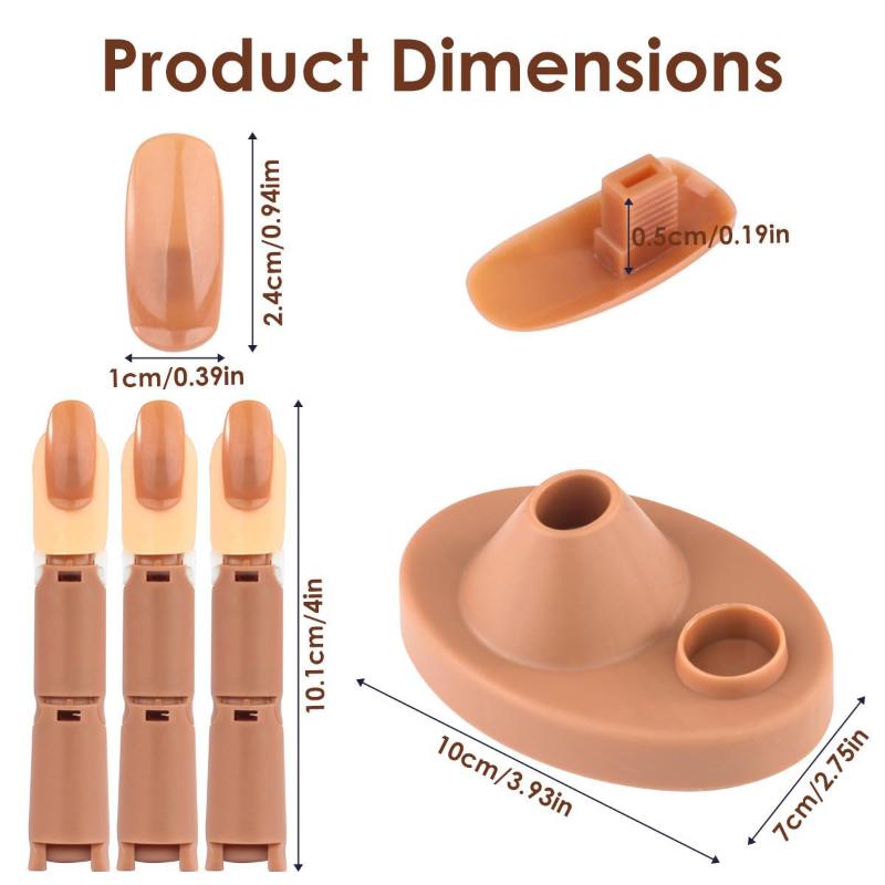 Main Mécanique Mobile pour Pratique Manucure Main Détachable Ensemble d'Entraînement Ongles Artificiels pour Débutants Avec Base