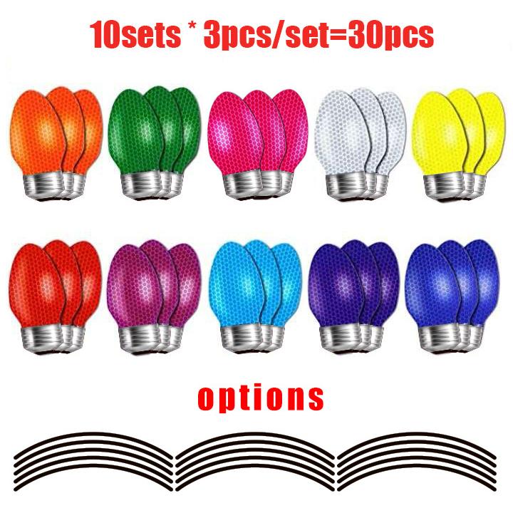 

2025 New Year Christmas Car Refrigerator Decorations Reflective Bulb Light Santa Reindeer Tree Magnet Accessories