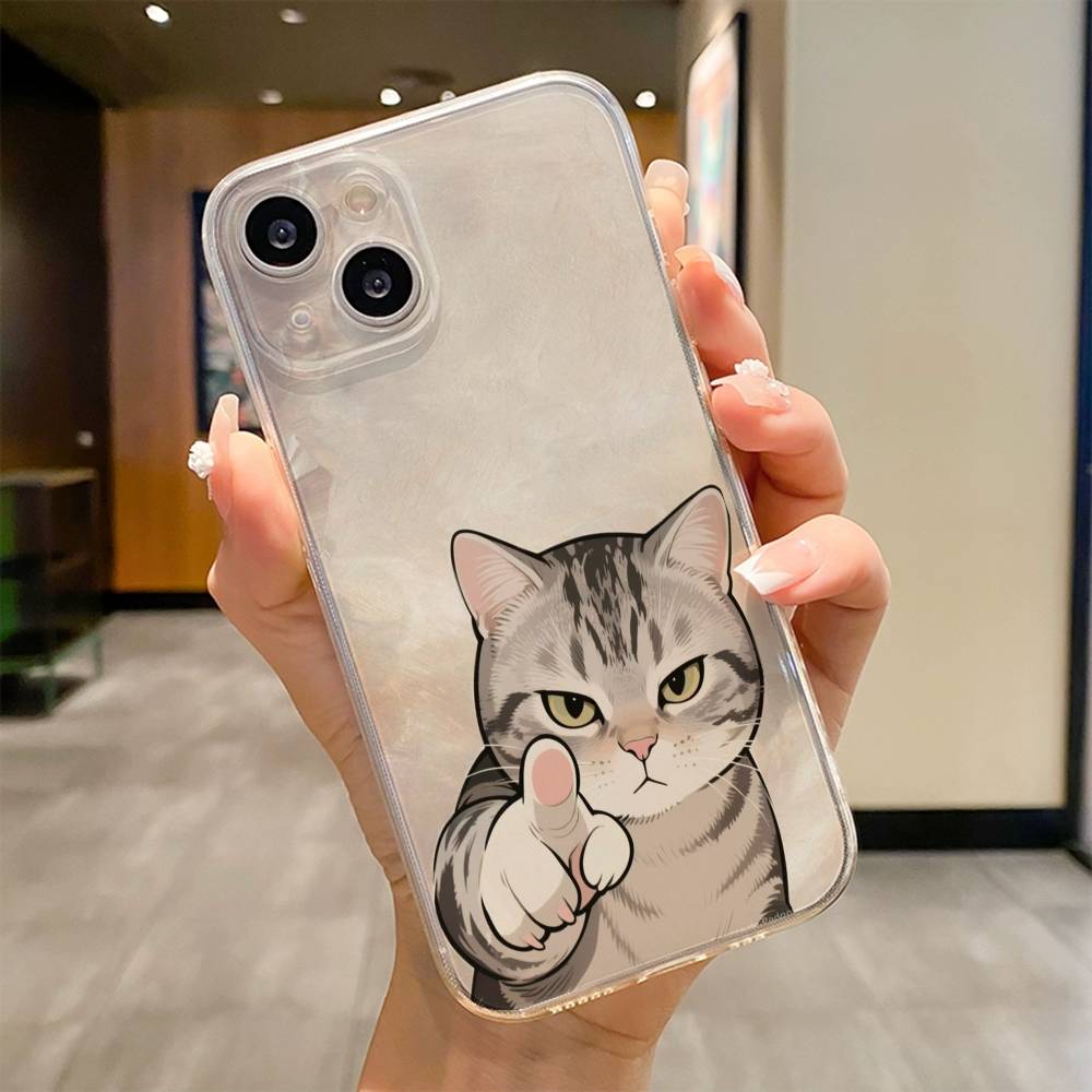 Cute Popular Coffee Cat Cartoon Phone Case For iPhone 17 16e 16 15 14 13 12 11mini Pro Max X XR XSMAX 8 7 Air Plus Soft Cover