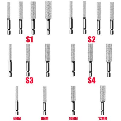 6-12mm Diamonds Drill Bit Set Drilling and Grinding Hexagonal Shank Diamonds Drill Bit Hole Saw for Ceramic Tile Granite