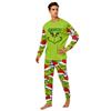 Christmas Matching Family Pajama Set for Parent and Child with Long Sleeve Top and Long Pants