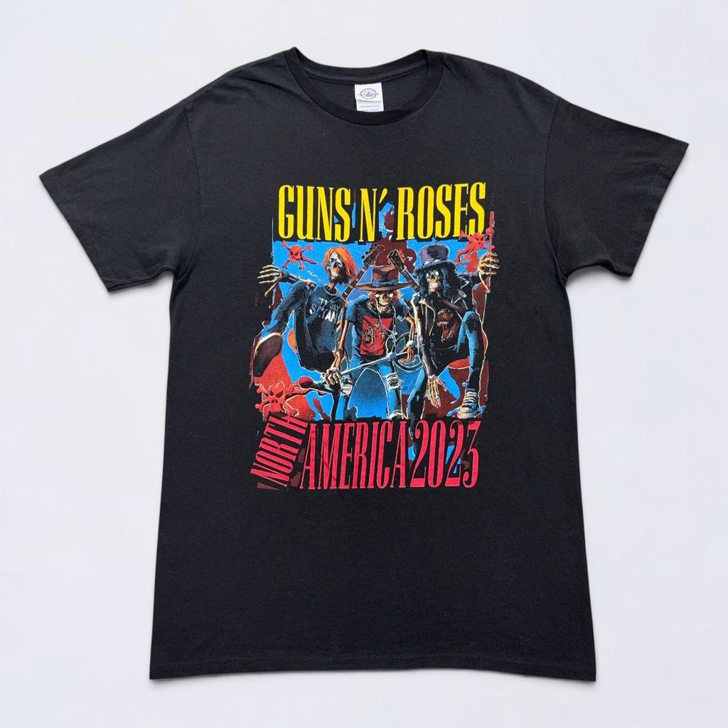 Guns N Roses North America 2023 Tour Shirt Mens Medium Black Graphic Band Tee Unisex T-Shirt