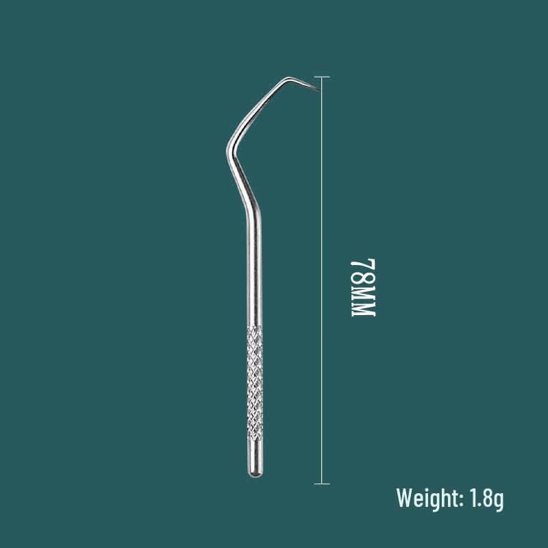 

Портативный держатель для зубочисток и зубной нити из нержавеющей стали - Металлический инструмент для чистки межзубных промежутков