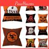 Halloween Pumpkin Cushion Cover Soft Surface Art Decor With Invisible Zipper For Home