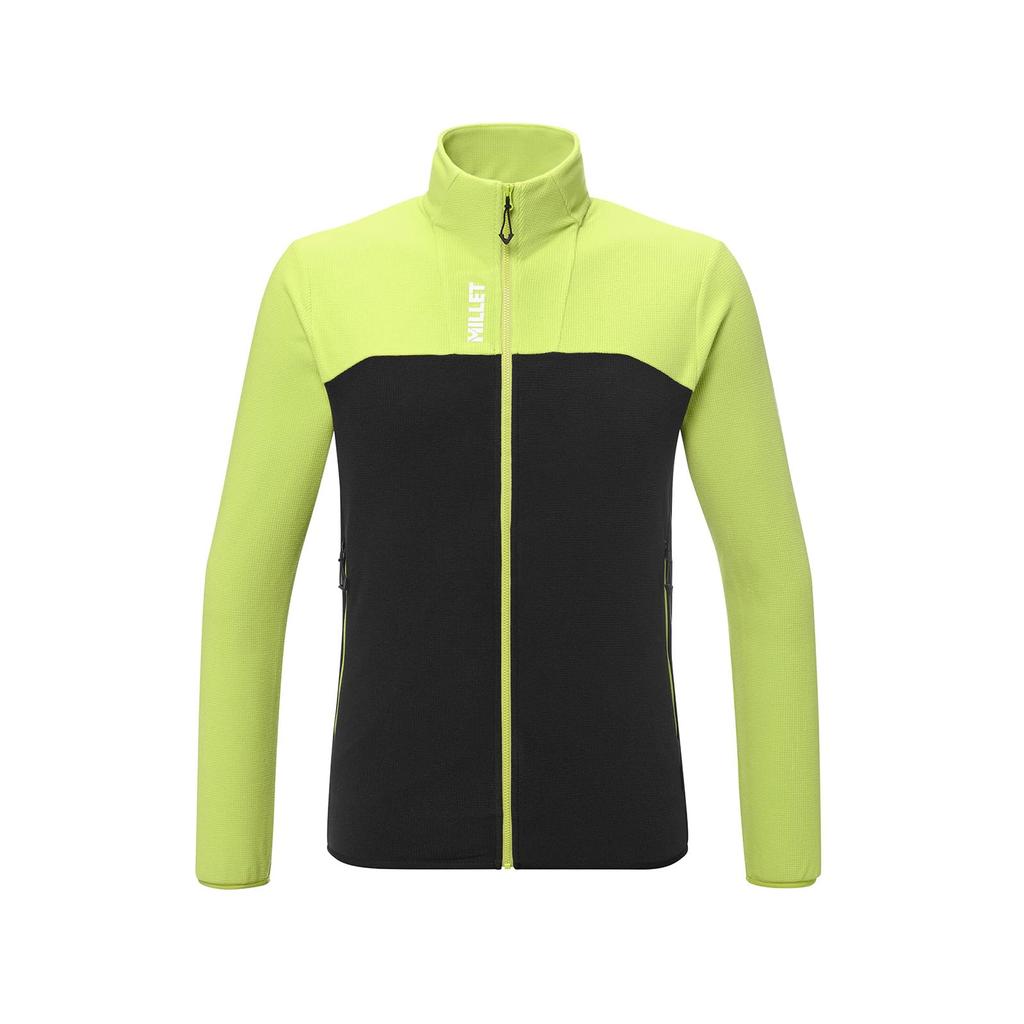 Millet Ubic Light Grid Mountaineering Fleece Jacket MIV10448 Macau Men's Green/Black (New Logo)