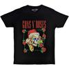 Guns N' Roses Holiday Skull T-Shirt Black New