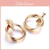 Geometric Elegant Gold Earrings For Women Contemporary Alloy Fashion Jewelry