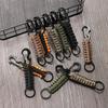 10pcs Paracord Keychain Military Braided Core Rope Carabiner Bottle Opener Outdoor Emergency Knot Survival Tools for Camping 4