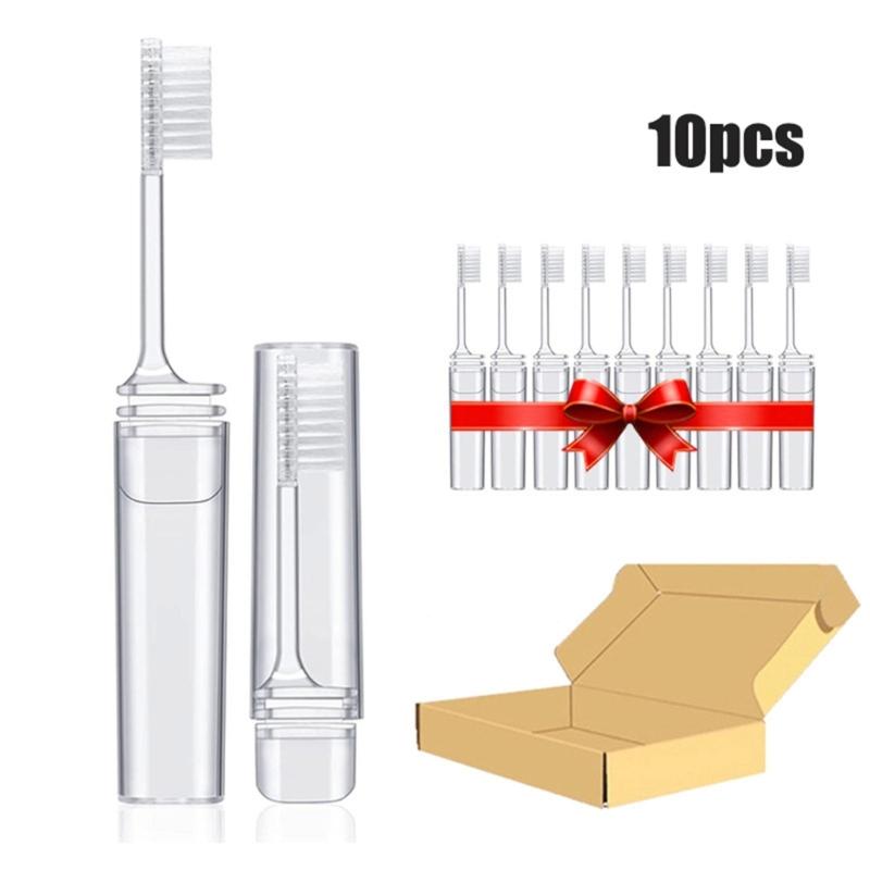 Foldable Travel Toothbrush,Portable Toothbrush Built in Cover,Folding Toothbrushes for Hiking,Camping,Traveling