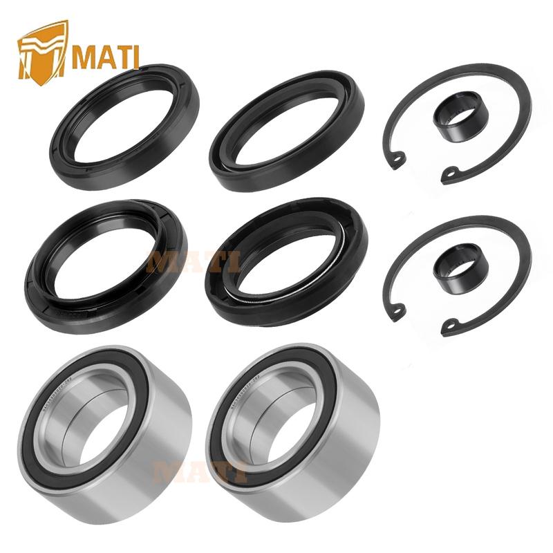 Front Wheel Bearings Seals for Honda FourTrax 300 Rancher 350 400 420 Only for 4x4 91051-HC5-003 91209-HN2-003 91256-HC5-003