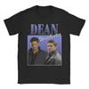 Leisure Supernatural Dean Winchester Tshirt Crewneck Short Sleeve Tops Shirts Movie TV Series Cotton Summer Tops Shirts