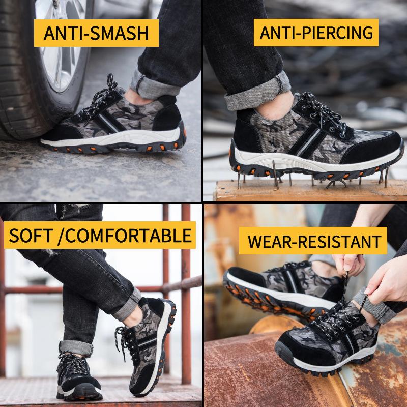 Breathable Steel Head Labor Insurance Shoes Men, Construction Site Anti-smashing Protective Shoes Safety Shoes