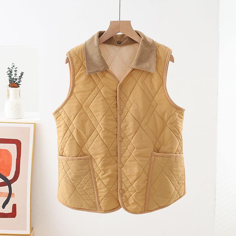 Unisex Winterweste mit Fleecefutter und abnehmbarem Kragen - Warme ärmellose Jacke