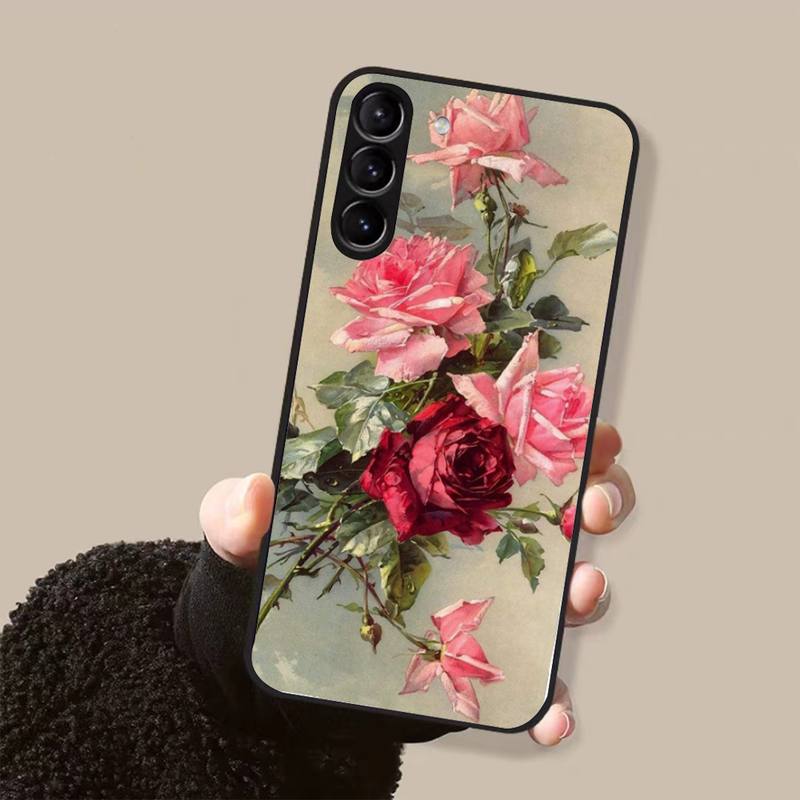 

Чехол для телефона с цветком розы для Samsung Galaxy S7 Edge Plus S9 S20Plus S20ULTRA S10lite S225G S10 GalaxyS21S30