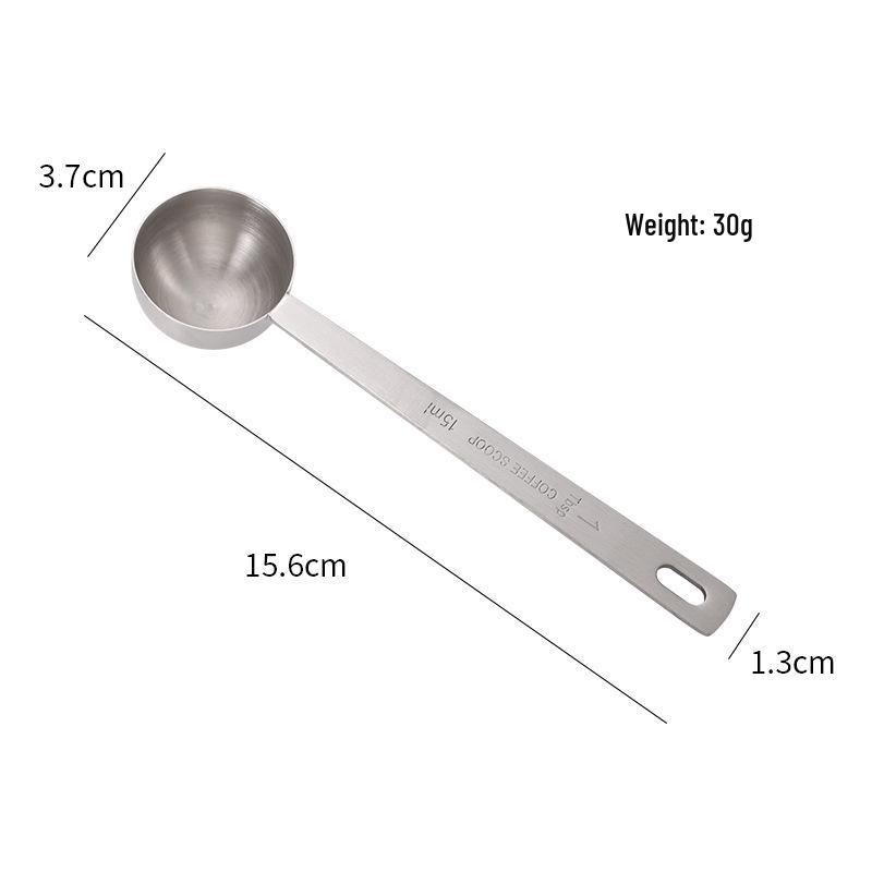 

Мерная ложка из нержавеющей стали 430 с длинной ручкой 15 мл для сухого молока, кофейных зерен, выпечки.