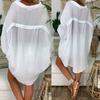 Blouses Shirts Long Sleeve Womens Tops Button Down Loose Casual Cotton Plus Size Women White