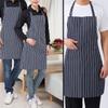 Pufo Simple Kitchen Apron, Cooking Apron, Universal Size, Navy Blue