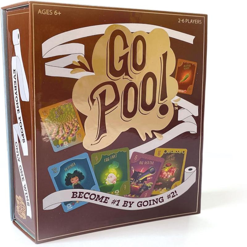 1 Set Go To The Toilet Party Game Hilarious Family Night Fun Toys With Collectible Laugh Cards Board Game For Family & Friends