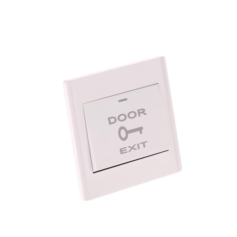 1 Satz Wandmontiertes Tür-Ausgangstaster-Freigabeschalter-Panel Zutrittskontrolle NO/COM Push to Exit-Taste für Türzutrittskontrollsystem