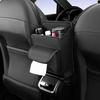 Kunstleer Autostoel Kussengat Organizer Middenconsole Opbergnet voor Achterbank Dubbele Toegang Hangende Pouch voor Tas Zakdoek