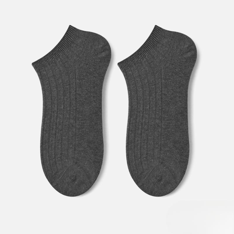 Men's Pure Cotton Socks, All-cotton Boat Socks, Summer Thin Shallow Socks, Short-stemmed Combed Cotton Casual Anti-odor Men's Socks
