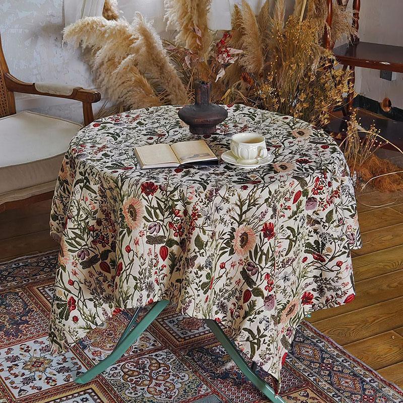 

Retro American Abstract Printed Tablecloth Non-Slip Wear-Resistant Table Cloth for Dining Soft Dust-Proof Home Decoration Towel 90x140cm
