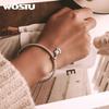 WOSTU 925 Sterling Silver Opal Paw Love Heart Wings Zircon Charms Beads Pendant Fit Original Bracelet Necklace For Women Jewelry