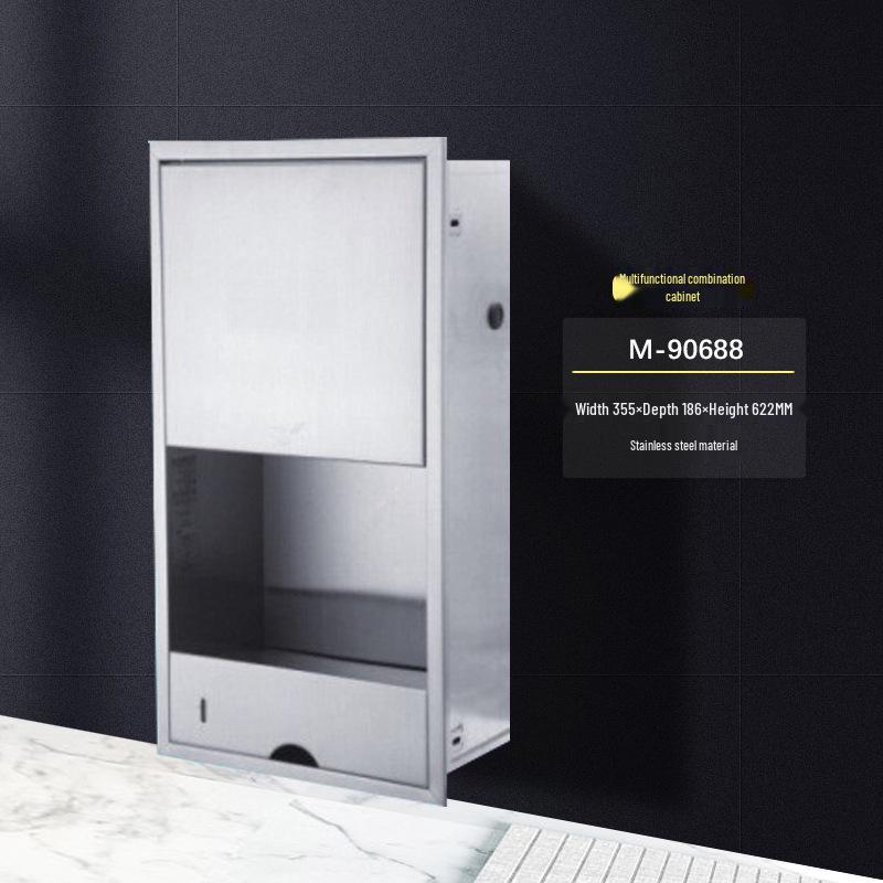 

Настенный держатель для туалетной бумаги из нержавеющей стали и шкафчик