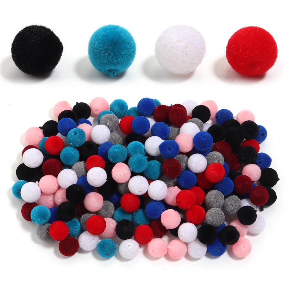 100pcs 8/10mm Velvet Surface Resin Beads Deep Color Round Ball Beads For Jewelry Making DIY Necklace Bracelets Earrings Supplies