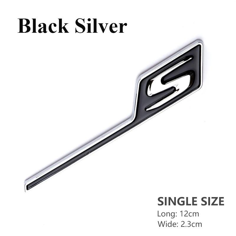 3D ABS Car Rear Trunk Badge Sticker Emblem S Logo For Mercedes Benz AMG A45 W176 GTS GT43S GT63S CLA45S C117 C63s C43S W205 E63S