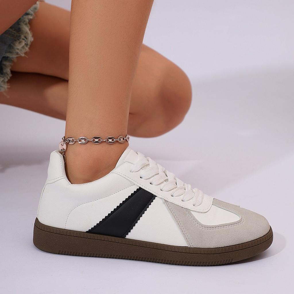 Women Casual Outdoor Sneakers  Spring Autumn Round Toe Lace Up Sports Shoes Vulcanized Shoes Zapatos De Mujer D348
