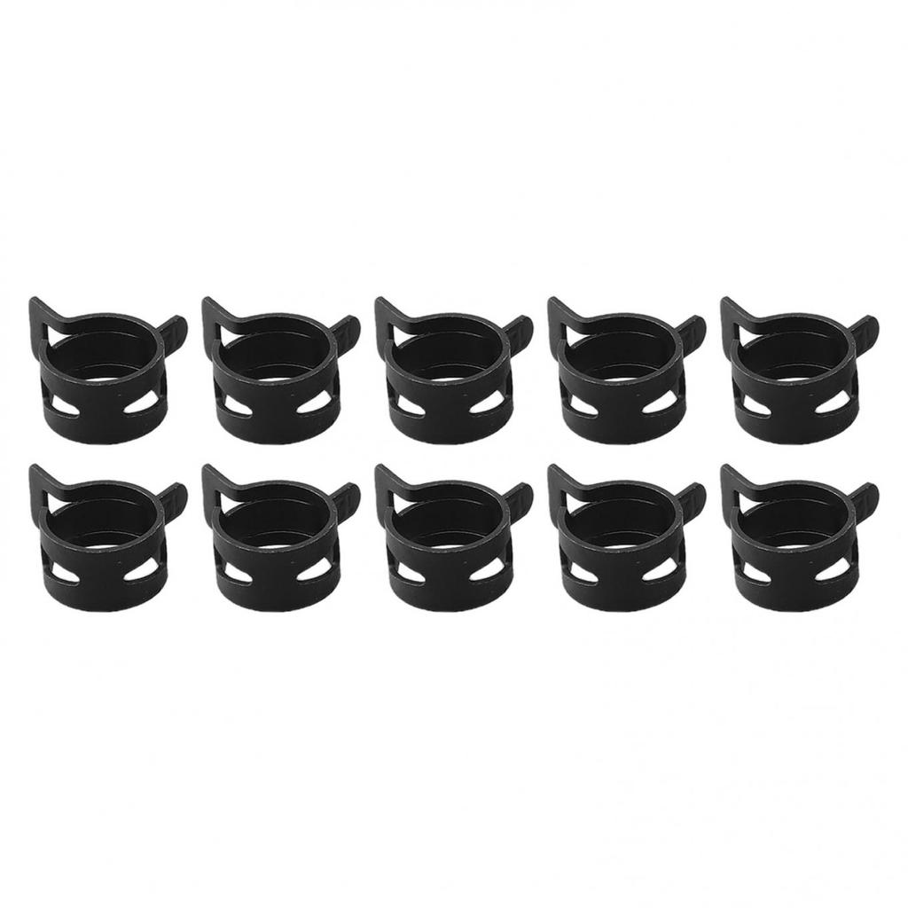Bezpieczny i Niezawodny 10 szt. Czarny Zacisk Sprężynowy do Węża Wąż Silikonowy Paliwowy